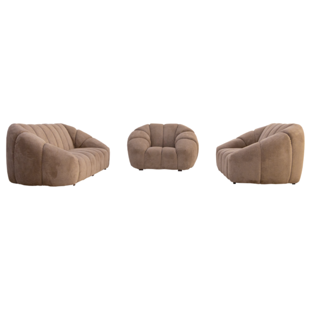 Sala Completa 3-2-1 Parma 3 Piezas con Sofa Love Color Beige 1000021662