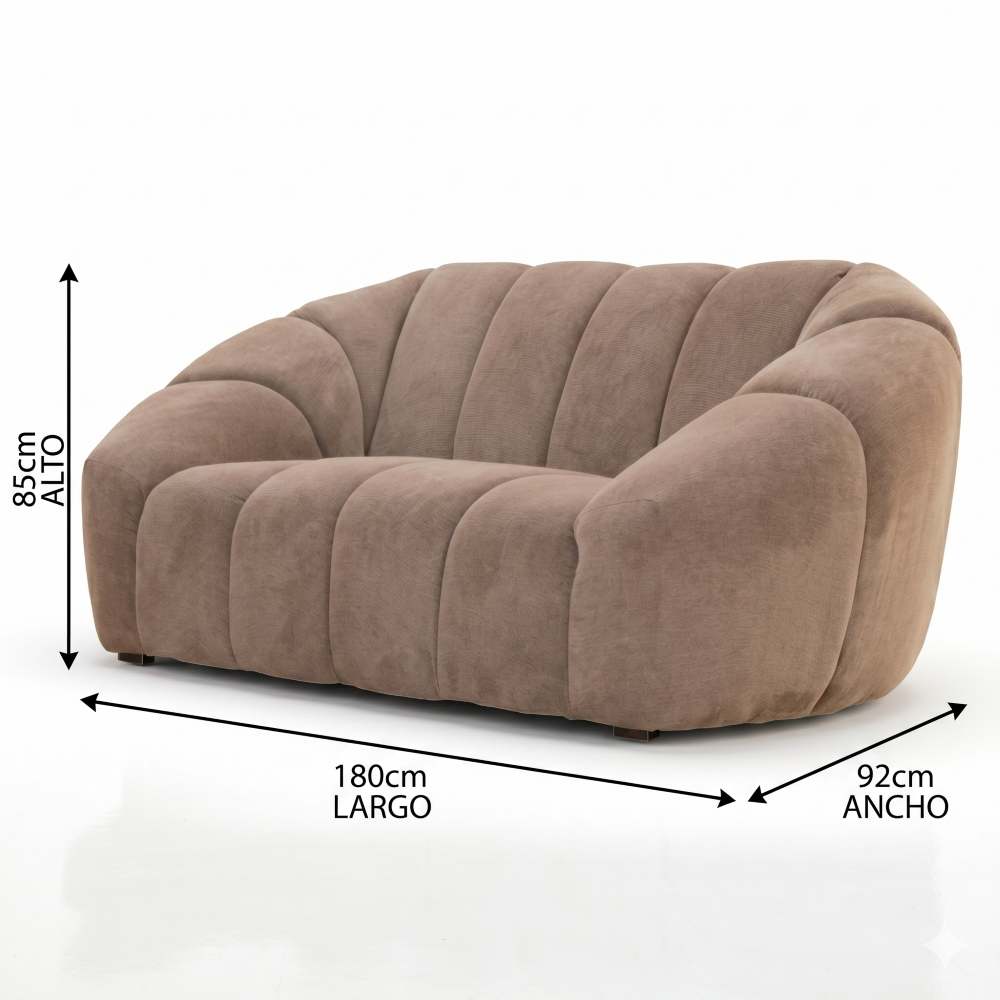 Sala Completa 3-2-1 Parma 3 Piezas con Sofa Love Color Beige 1000021662