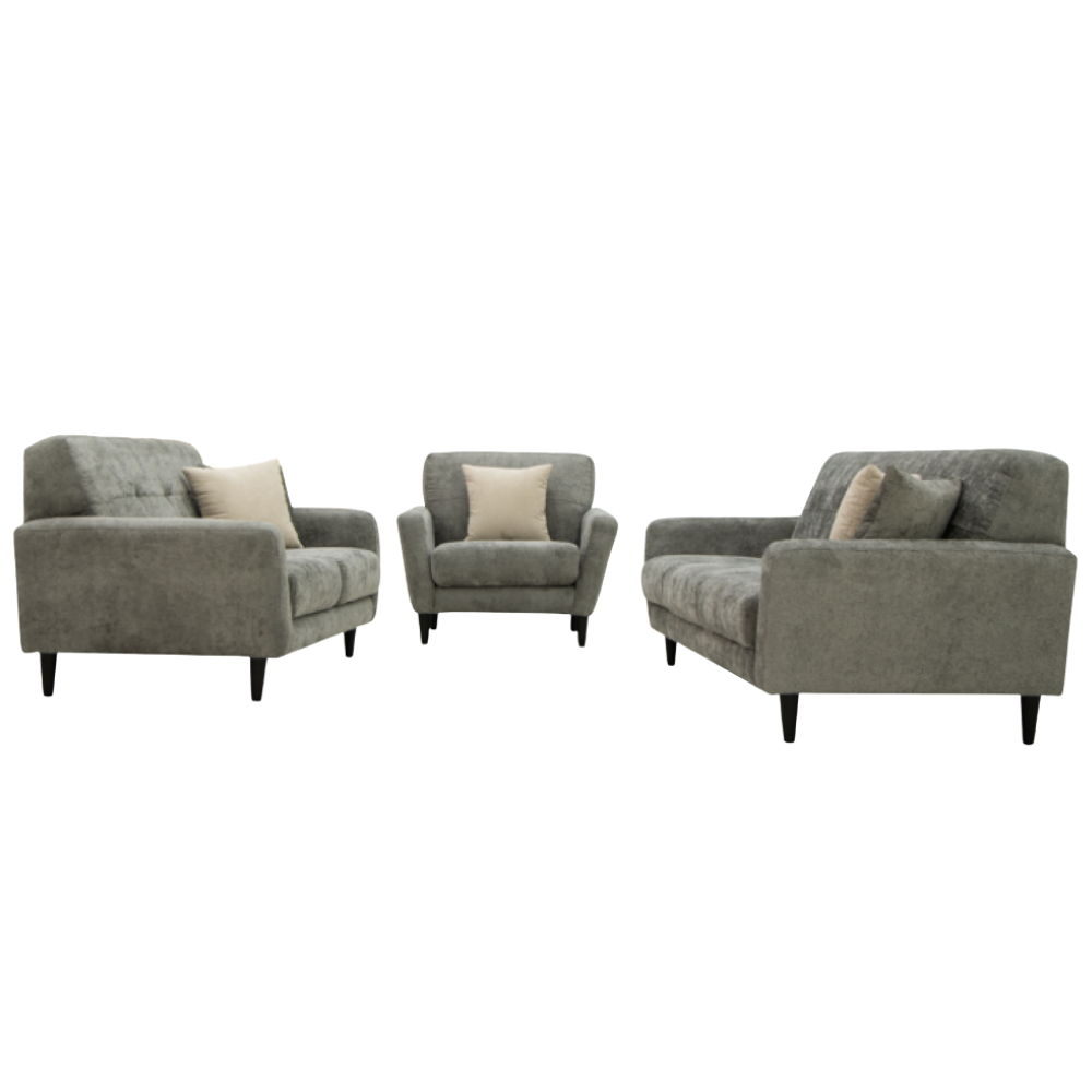 Sala Completa Ena (3-2-1) 3 Piezas 6 Plazas Color Gris 1000021665