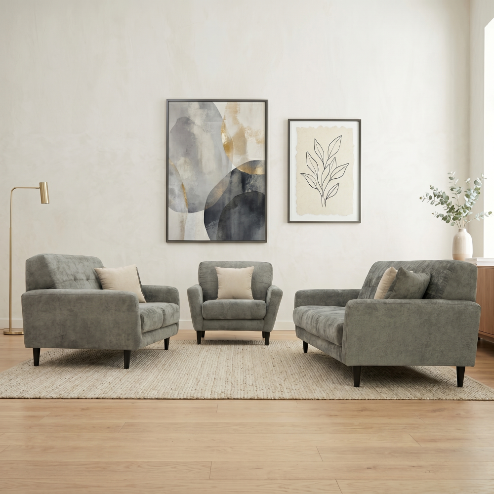 Sala Completa ena (3-2-1)  3 Piezas Sofa Love Seat y Sillon 1000021665