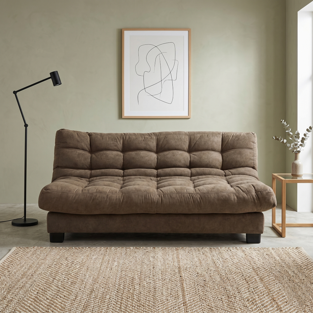 Sofa Cama Reclinable Bristol Capitonado 3 Plazas Chocolate 1000021667