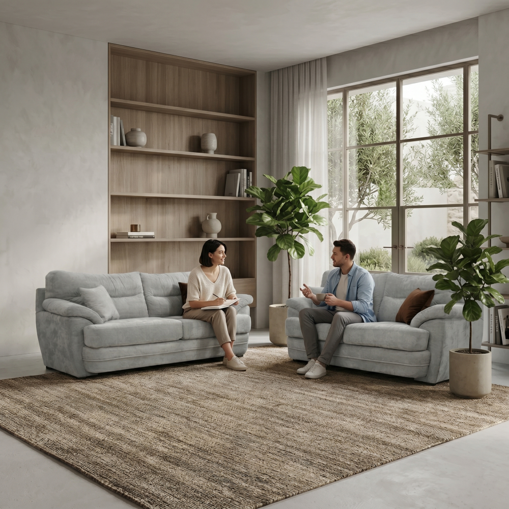 Sala Moderna Wanda (3-2) 2 Piezas Color Gris 1000021669