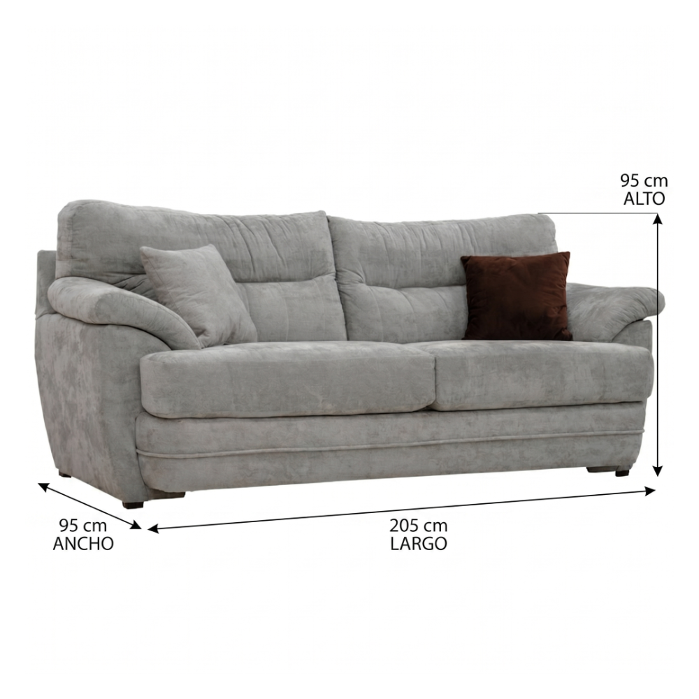 Sala Moderna Wanda (3-2) 2 Piezas Color Gris 1000021669