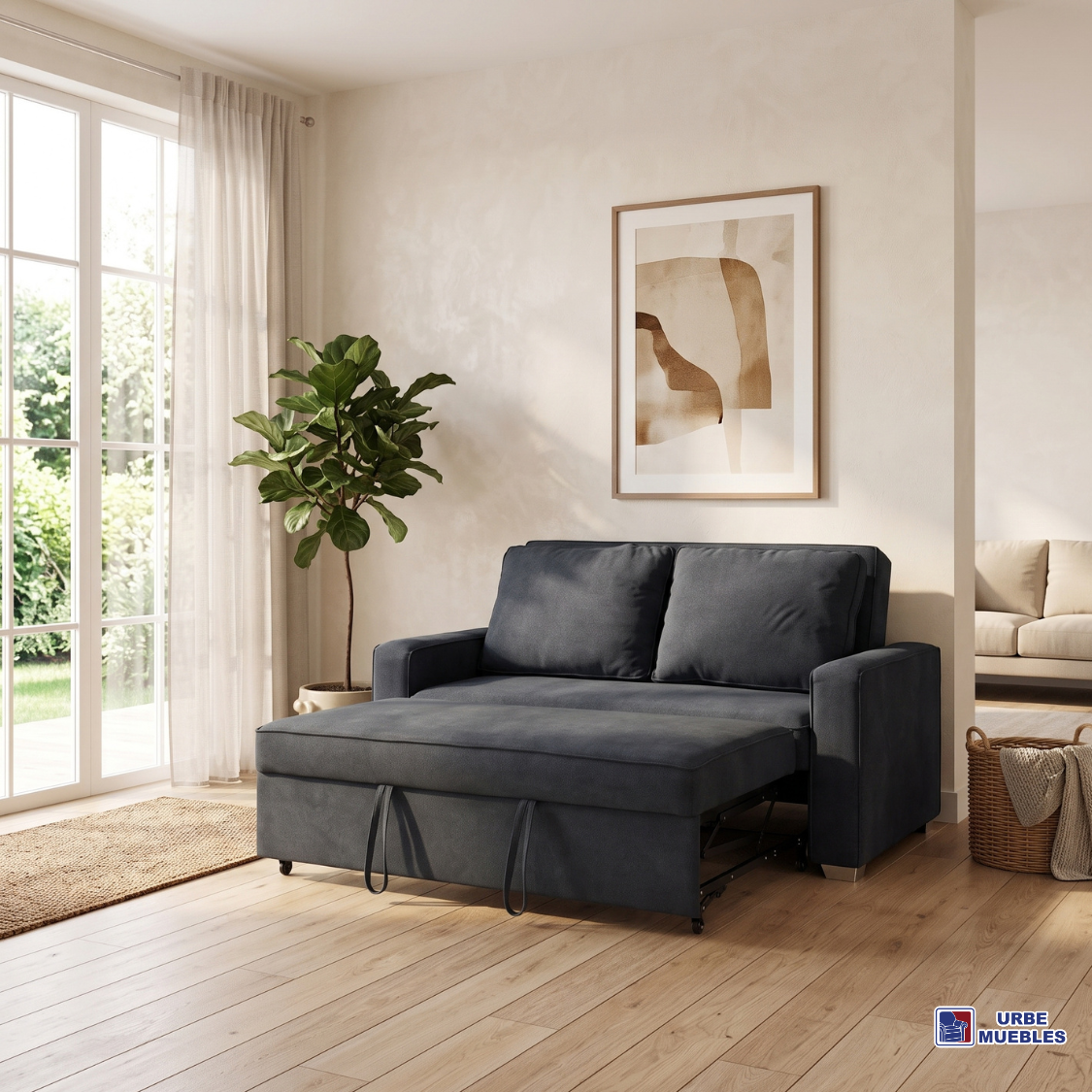 Sillón Sofa Cama Desplegable Moderno Color Gris 1000021675
