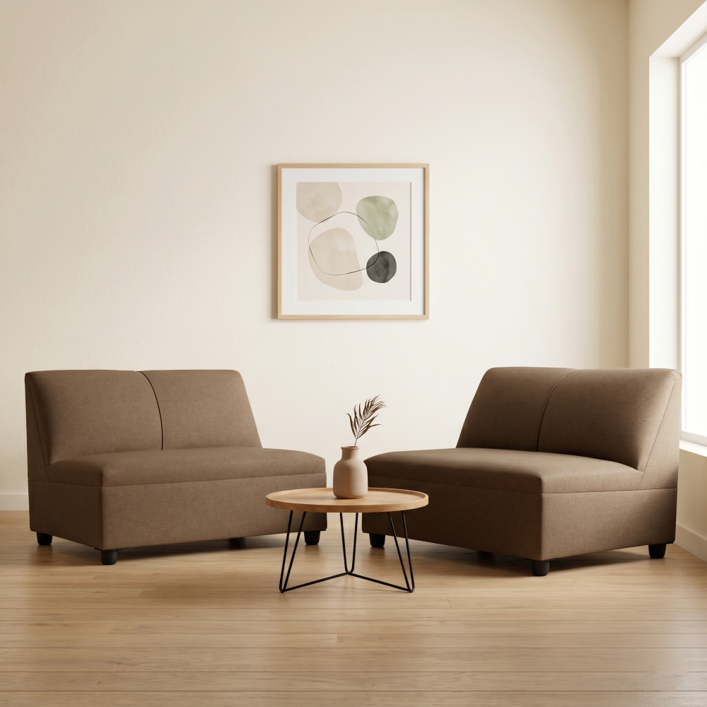 Sala Modular Katy 2 Love Seats Color Café 1000021554