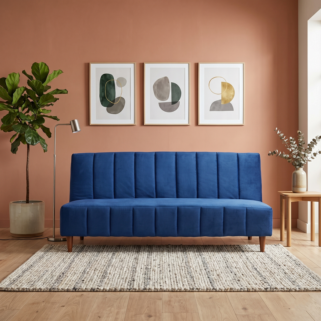 Sofa Cama Reclinable 3 Posiciones Kamakura Color Azul 1000021815