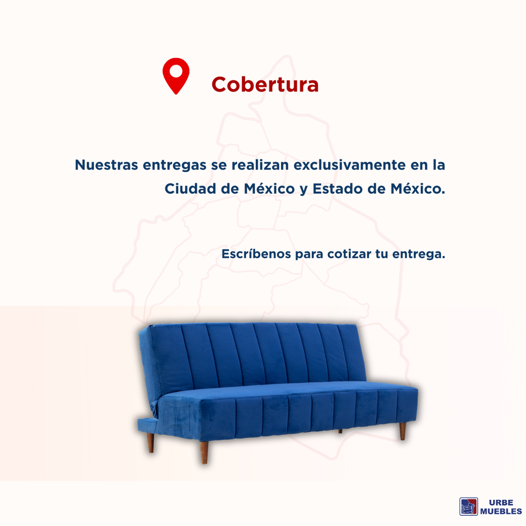 Sofa Cama Reclinable 3 Posiciones Kamakura Color Azul 1000021815