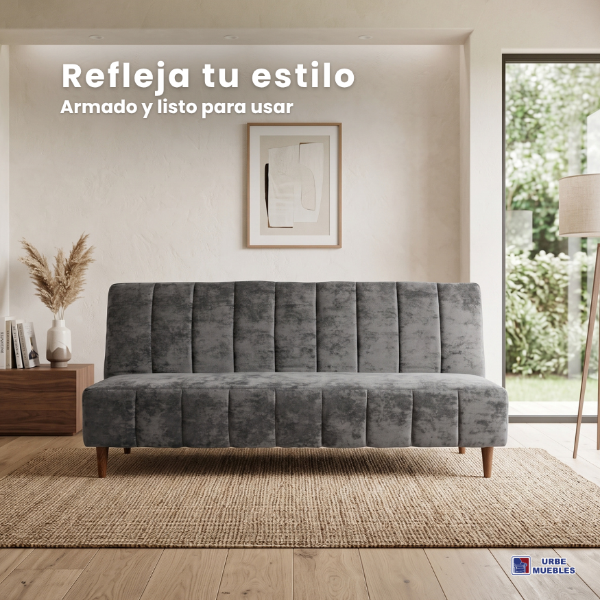 Sofa Cama Reclinable 3 Posiciones Kamakura Color Gris