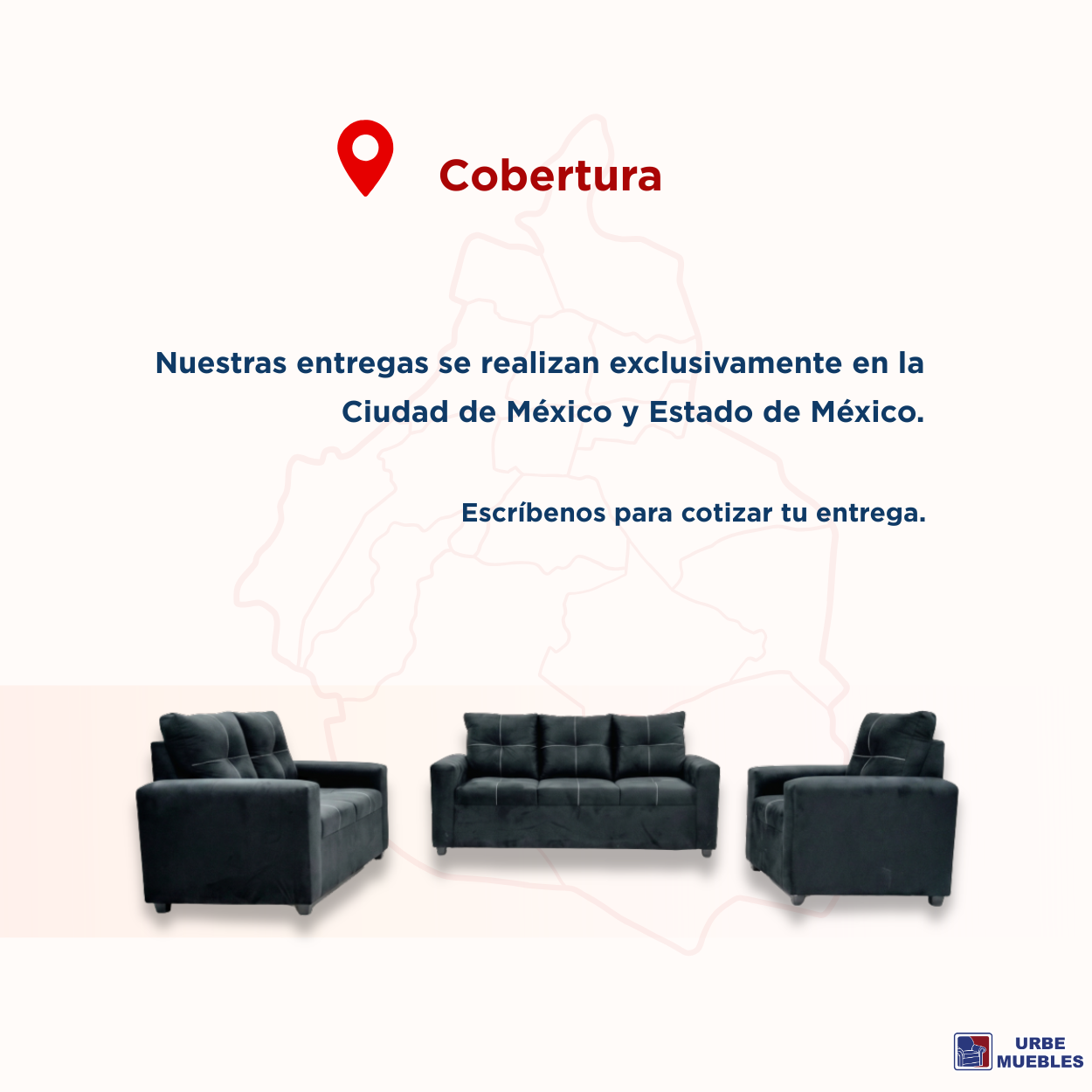 Sala Completa Jatziry 3-2-1 Moderna Color Negro 1000021847
