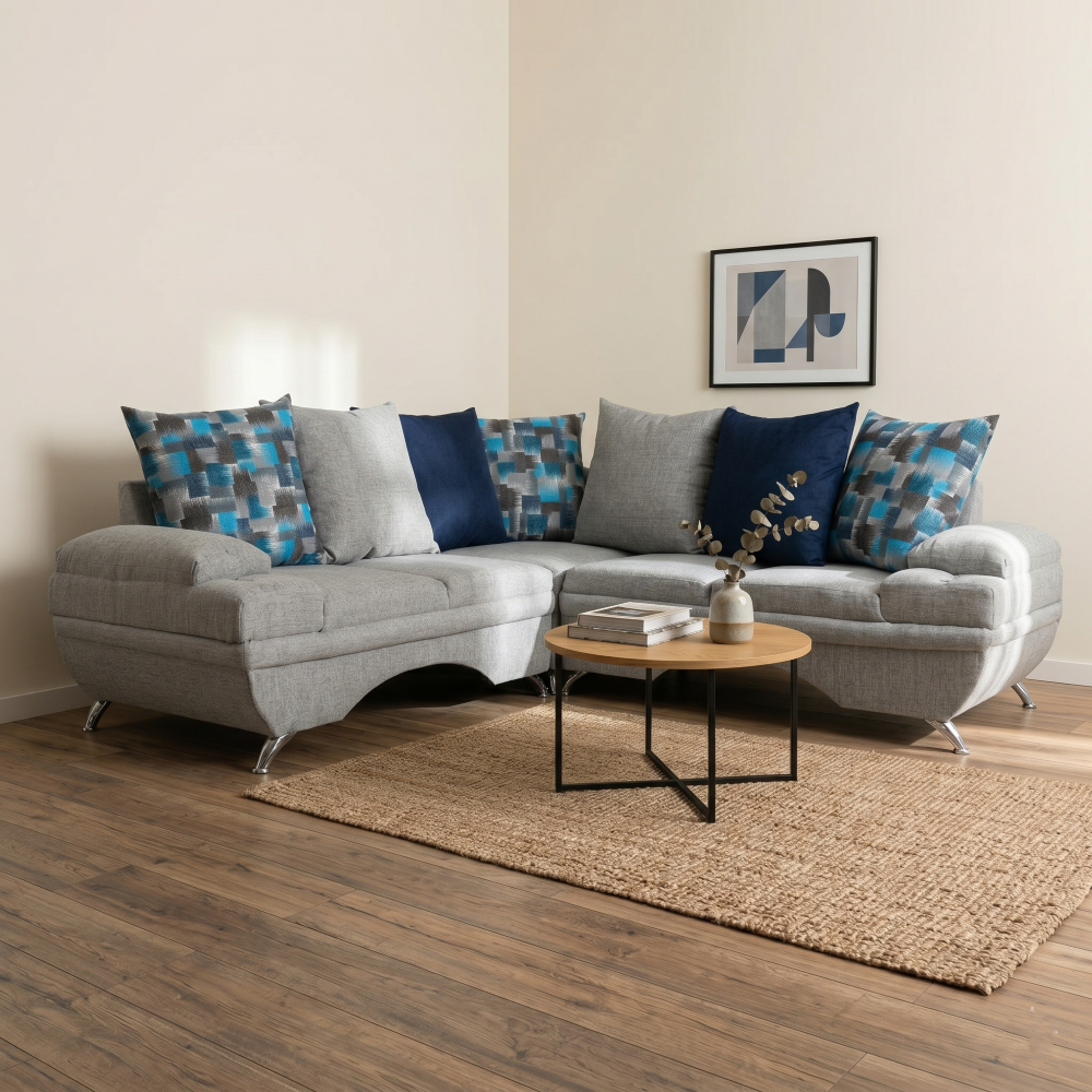 Sala Modular Paris con Cojines 3 piezas Color Gris 1000021852