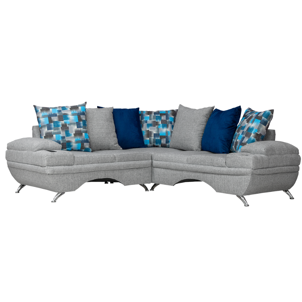Sala Modular Paris con Cojines 3 piezas Color Gris 1000021852