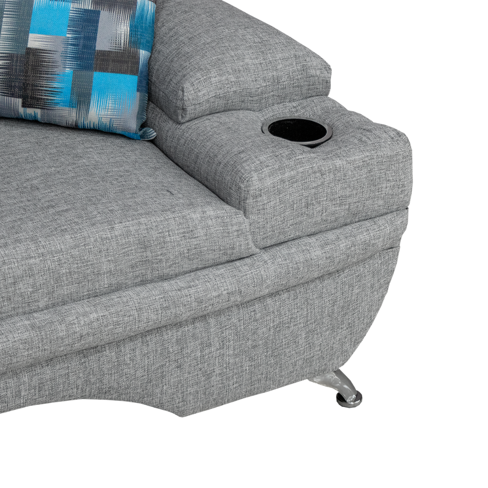 Sala Modular Paris con Cojines 3 piezas Color Gris 1000021852