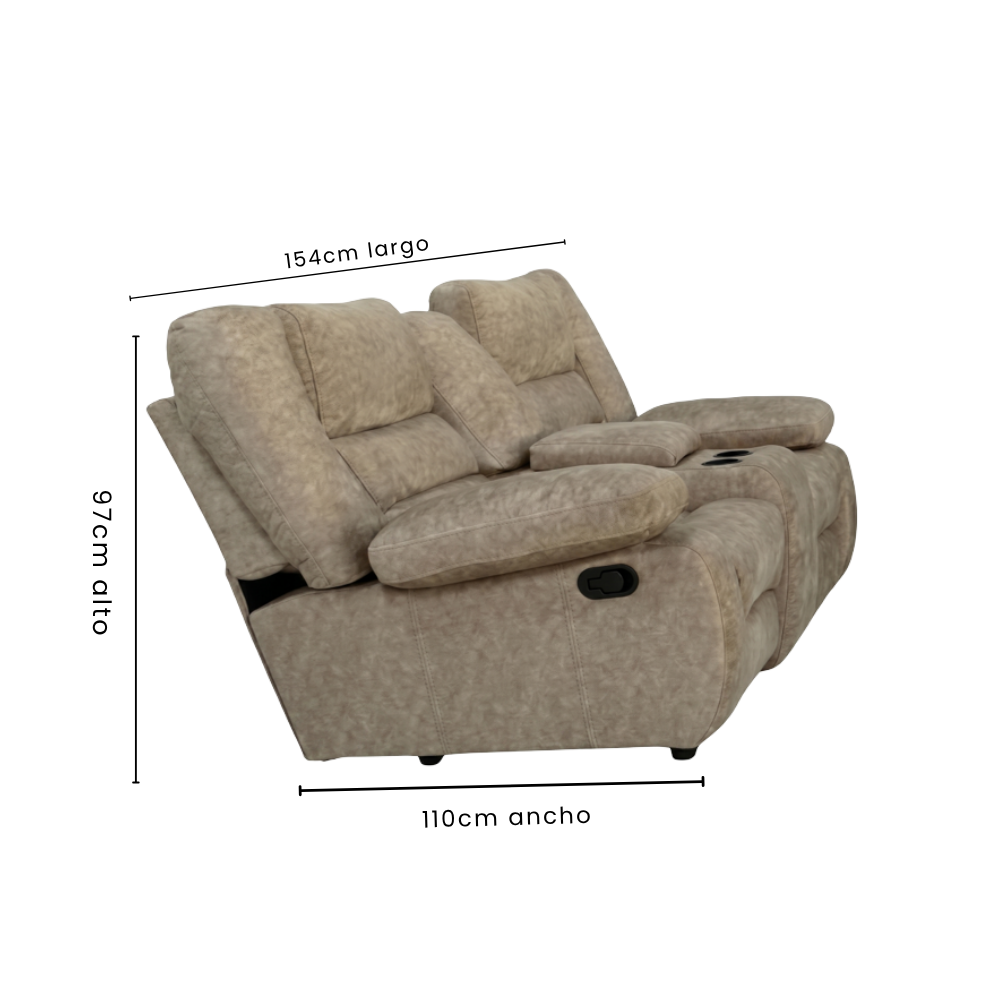 Sala Completa Reclinable Orleans 3-2-1 Confort Color Beige 1000021866