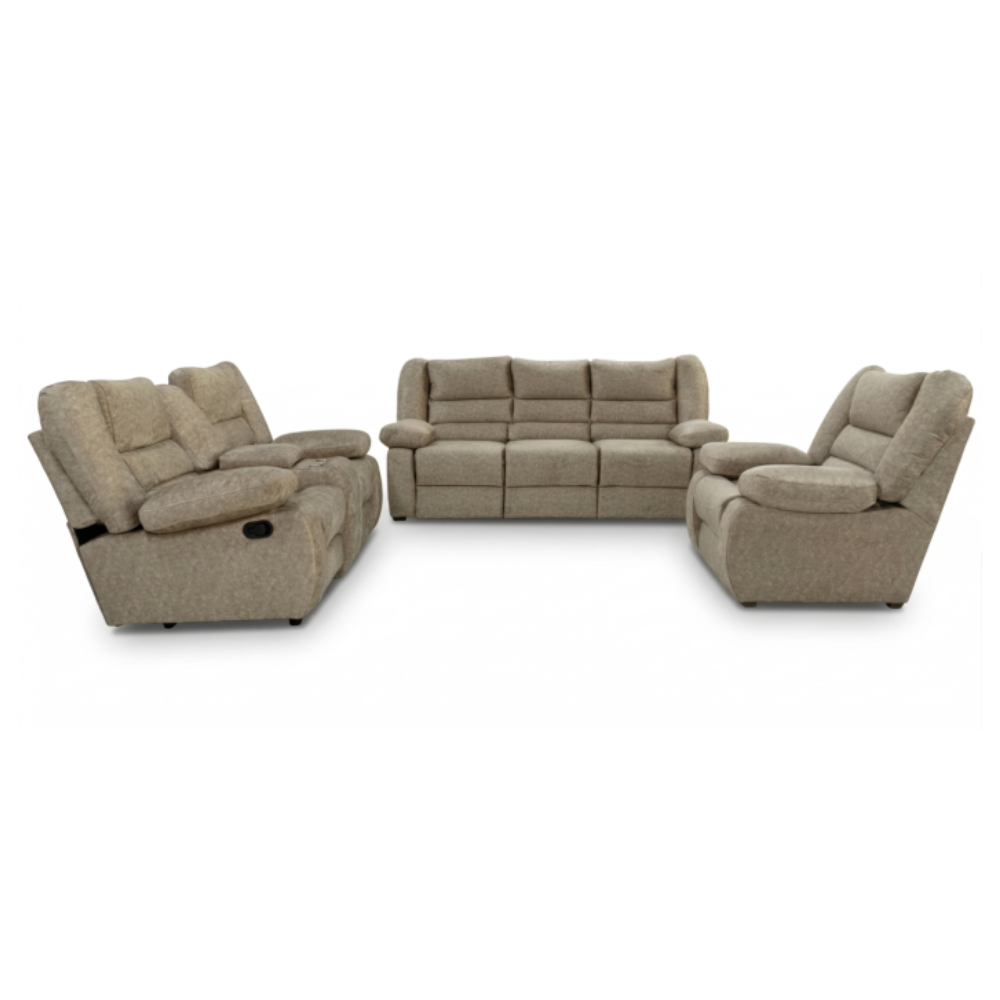Sala Completa Reclinable Orleans 3-2-1 Confort Color Beige 1000021866