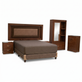 Recámara King Size Toscana 5pz Cajonera Zapatera con Espejo Color Chocolate 1000023229