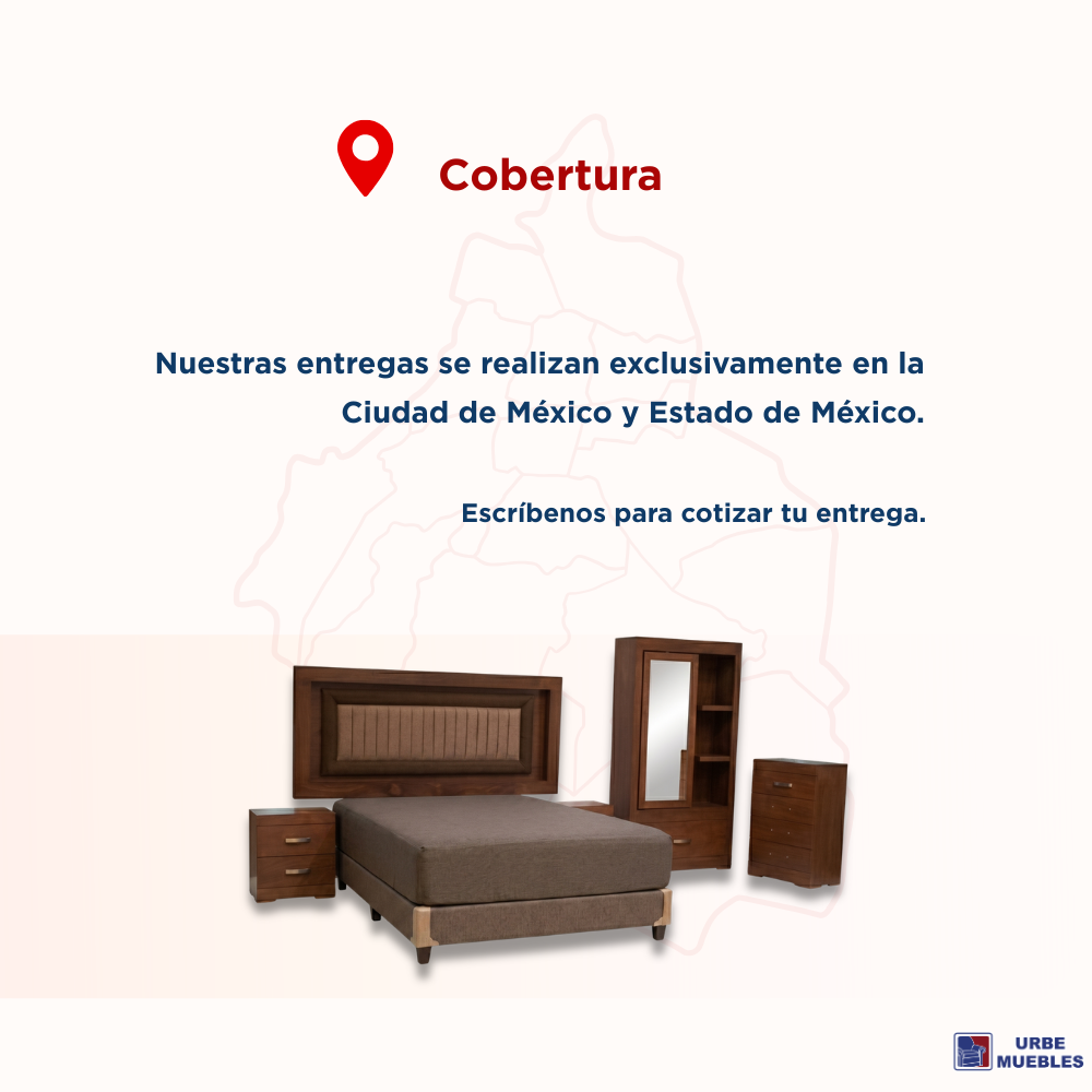 Recámara King Size Toscana 5pz Cajonera Zapatera con Espejo Color Chocolate 1000023229