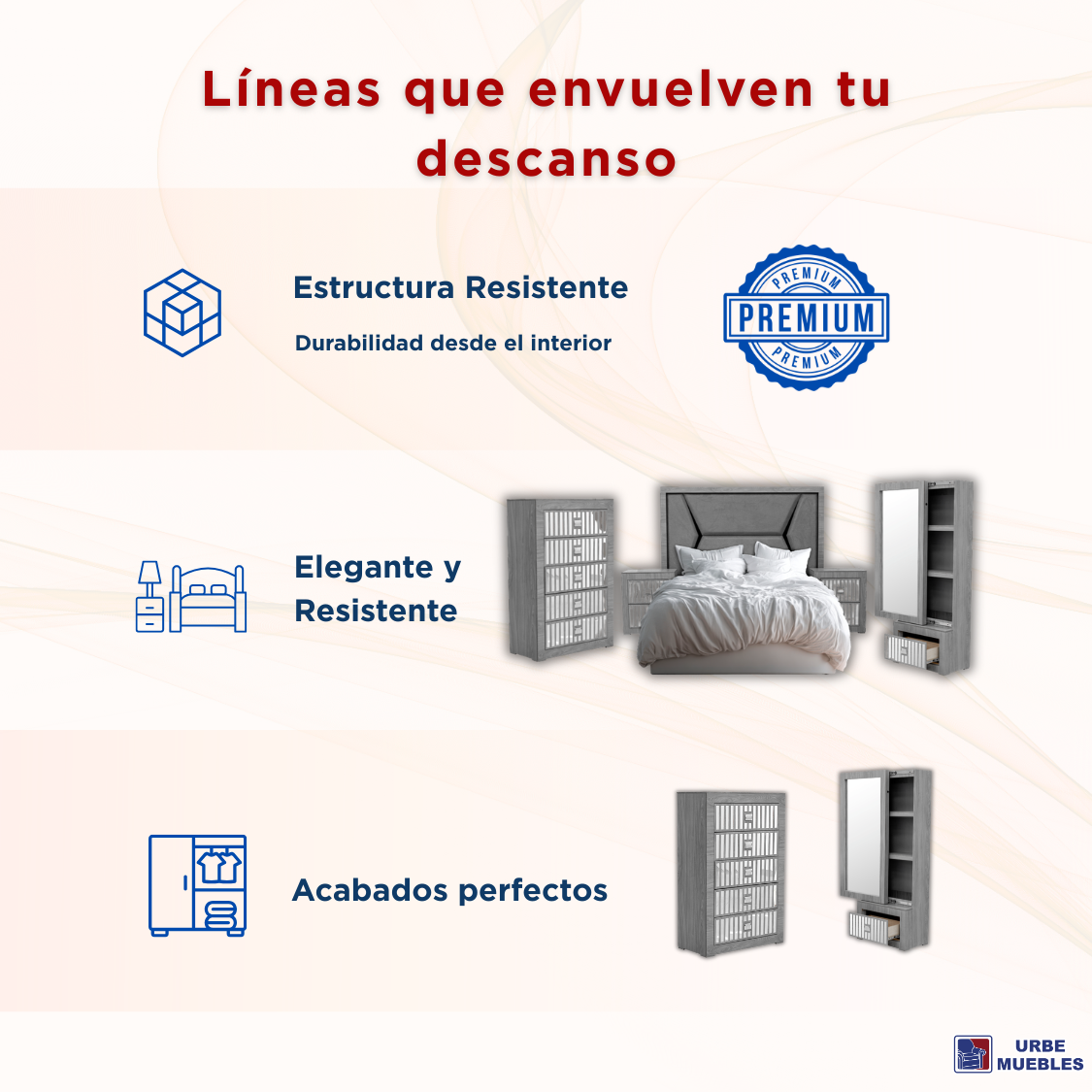 Recámara Completa King Size Ihsan 5 piezas Color Gris 1000023235