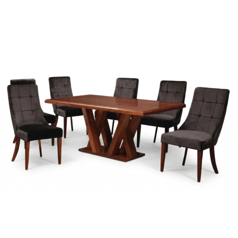 Antecomedor 6 Sillas Mackenzie Color Café 1000024018