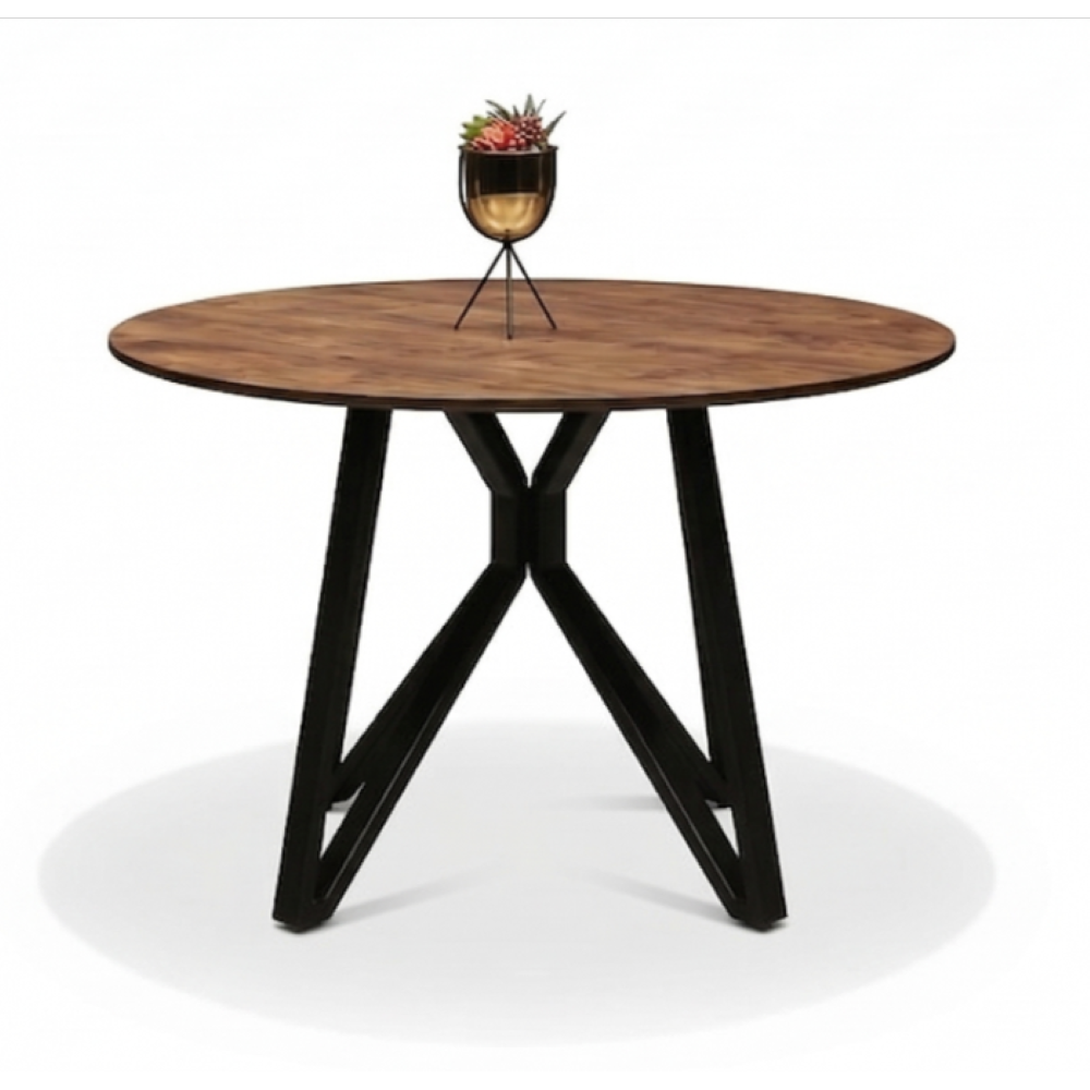 Antecomedor Lawrence 4 Sillas Color Natural Tapizado Café 1000024027