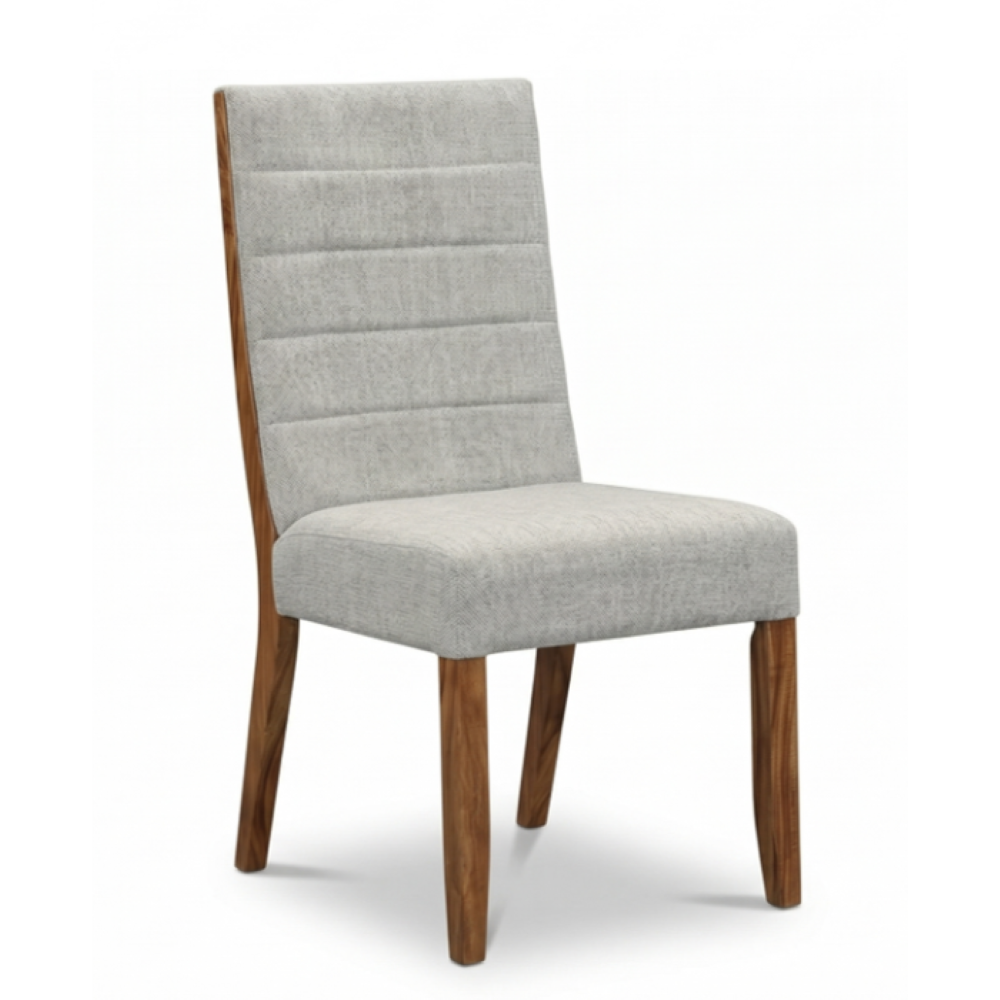 Antecomedor Bezier 6 Sillas Color Natural y Gris Tapizado 1000024039