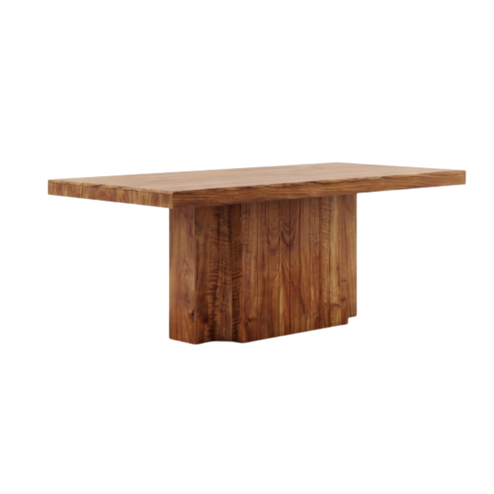 Antecomedor Bezier 6 Sillas Color Natural y Gris Tapizado 1000024039