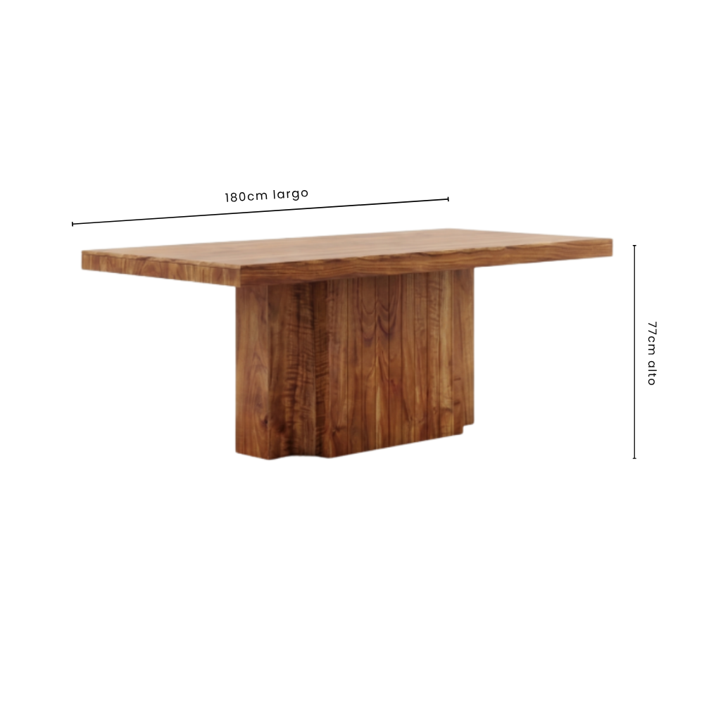 Antecomedor Bezier 6 Sillas Color Natural y Gris Tapizado 1000024039