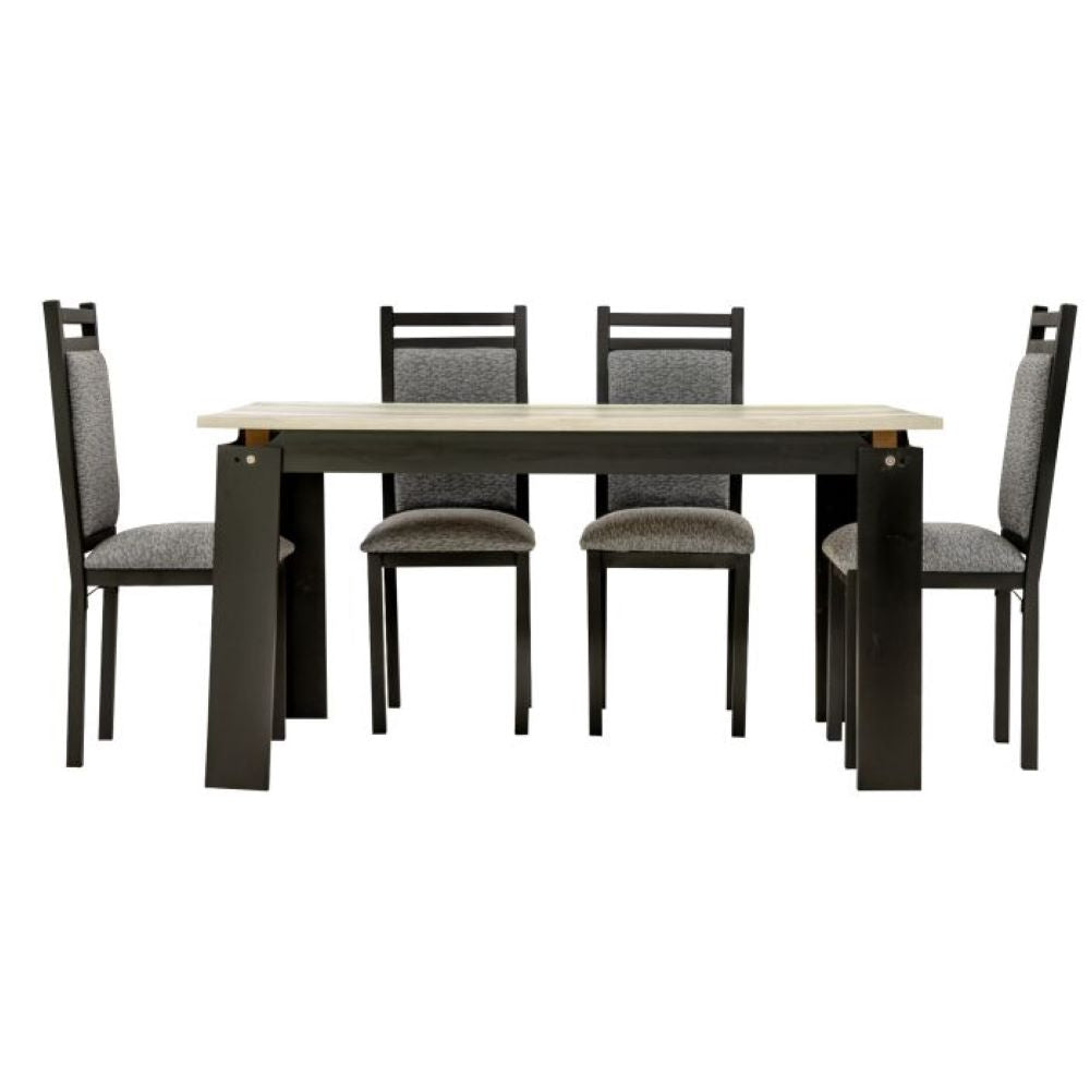 Antecomedor 6 Sillas Tapizadas Gisela Color Gris 1000024135