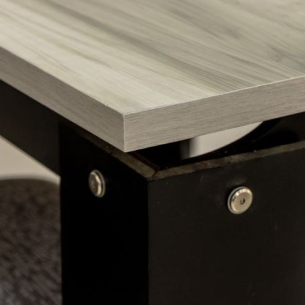 Comedor Gisela con 6 Sillas Tapizadas Color Gris