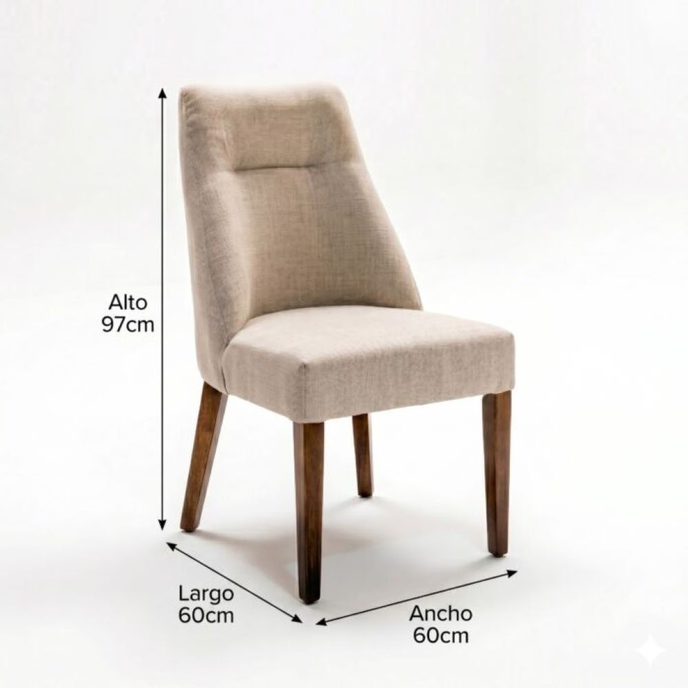 Antecomedor Rectangular 4 Sillas Dragon Color Beige 1000024155