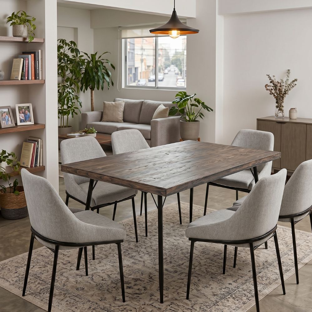Antecomedor de 6 sillas Tebas Color Gris 1000024189