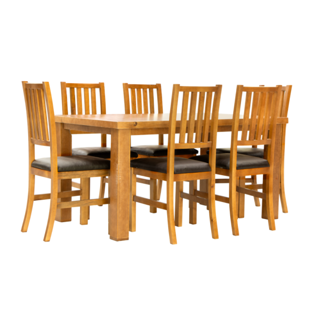 Antecomedor Bunbury 6 Sillas Natural Color Camel 1000024240