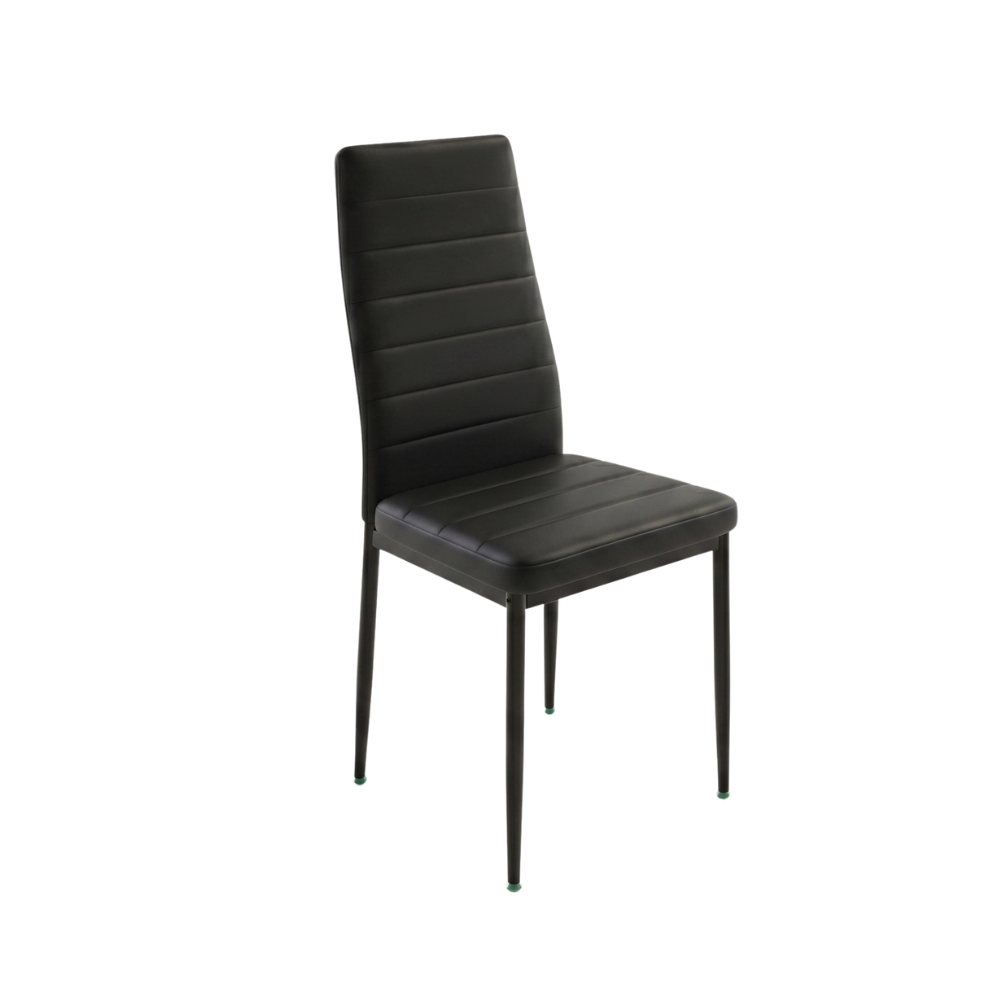 Antecomedor Toyo Moderno 4 Sillas Tactopiel Color Negro 1000024250