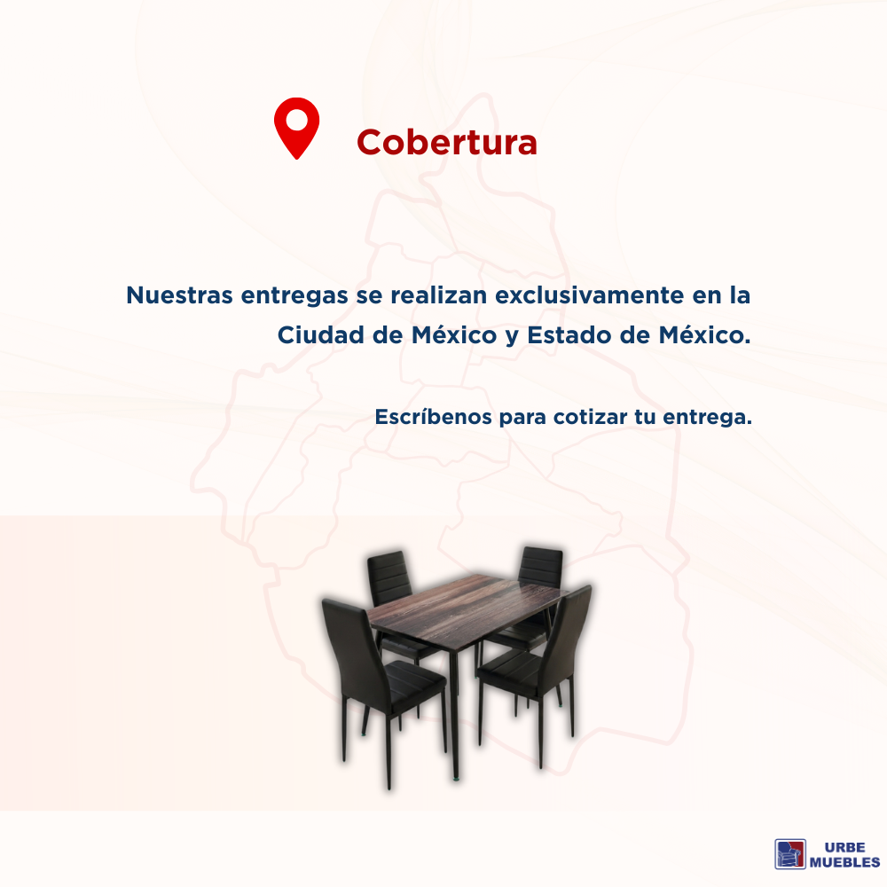 Antecomedor Toyo Moderno 4 Sillas Tactopiel Color Negro 1000024250