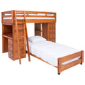 Litera Infantil Individual Texas de Madera con Escritorio 1000012341
