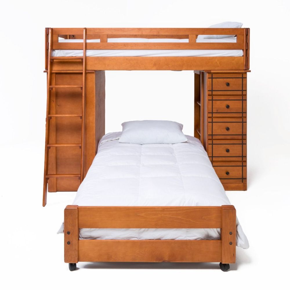 Litera Infantil Individual Texas de Madera con Escritorio 1000012341