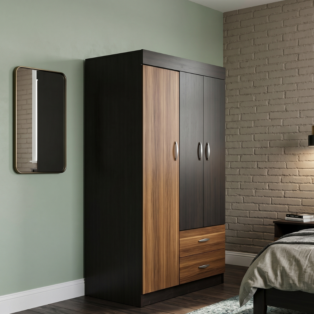 Ropero Sahara 3 Puertas con 2 Cajones Organizador de Ropa 1000018789