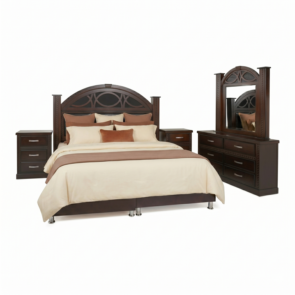 Recámara Completa King Size Catalina 4 piezas Color Chocolate 1000023130